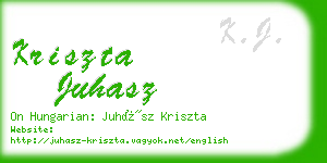 kriszta juhasz business card